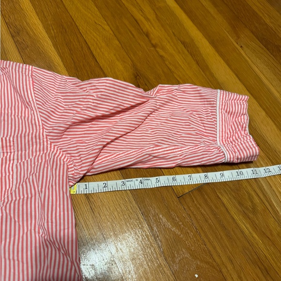 lauren by ralph lauren red and white striped button up - Picture 8 of 8